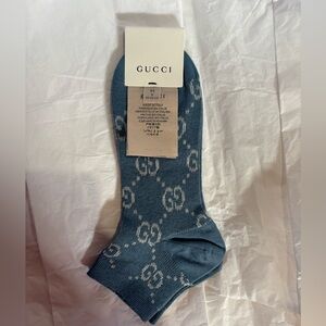 Gucci Blue Lamé socks